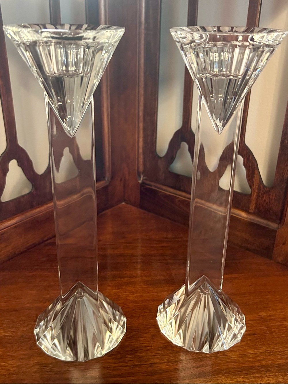 Crystal Candlesticks Art Deco Style
Pair 10โ